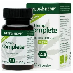 Hemp Complete Capsule cu CBD 2,5% bio, 60 capsule Medihemp Hemp Complete Capsule cu CBD 2,5% bio, 60 capsule Medihemp
