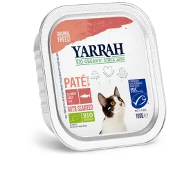 Hrana umeda bio pentru pisici, pate cu somon si alge marine, 100g Yarrah Hrana umeda bio pentru pisici, pate cu somon si alge marine, 100g Yarrah