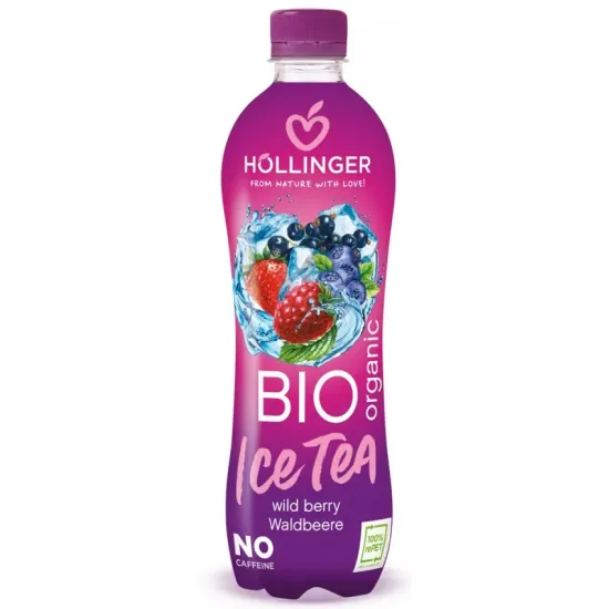 Ice tea bio cu fructe de padure, 500ml Hollinger