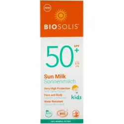 Lapte de soare cu protectie solara pentru copii, SPF 50+, 100ml Biosolis Lapte de soare cu protectie solara pentru copii, SPF 50+, 100ml Biosolis