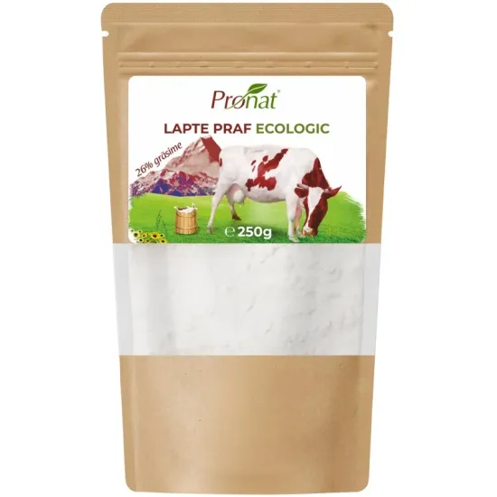 Lapte praf bio 26%grasime, 250g Pronat