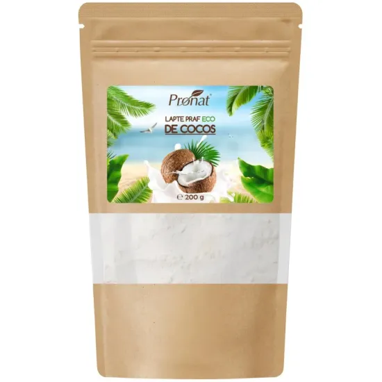 Lapte praf bio de cocos, 200g Pronat