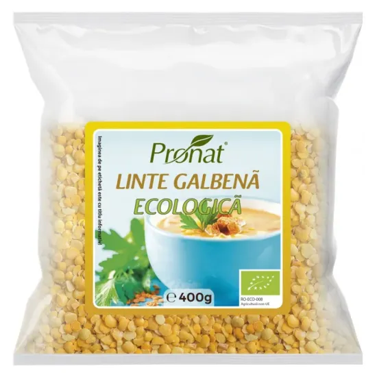 Linte galbena bio, 400g Pronat