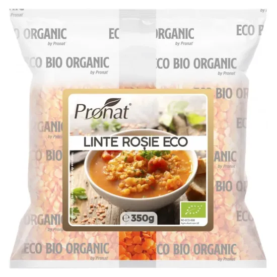 Linte rosie bio, 350g Pronat