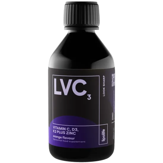 Lipolife LVC3 - Vitamina C, D3, K2 plus zinc, lipozomale 250ml