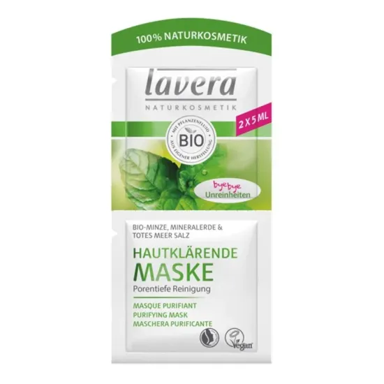 Masca bio purificatoare pentru piele, 2x5ml Lavera