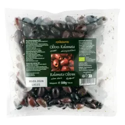 Masline kalamata bio, crude, fara samburi, 500g Epikouros Masline kalamata bio, crude, fara samburi, 500g Epikouros