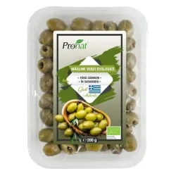 Masline verzi bio, fara samburi, in saramura, 200g Pronat Masline verzi bio, fara samburi, in saramura, 200g Pronat