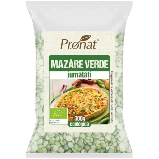 Mazare verde bio, jumatati, 300g Pronat