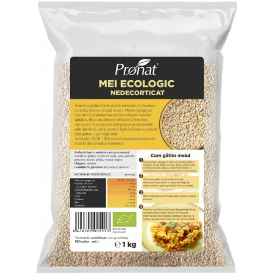 Mei bio nedecorticat, 1000g Pronat