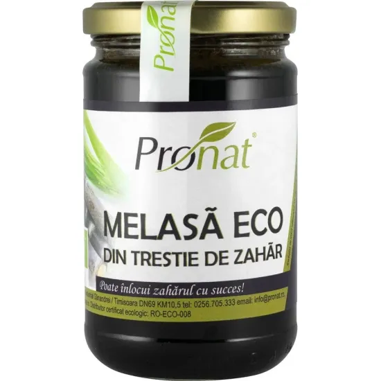 Melasa bio din trestie de zahar, 400g Pronat