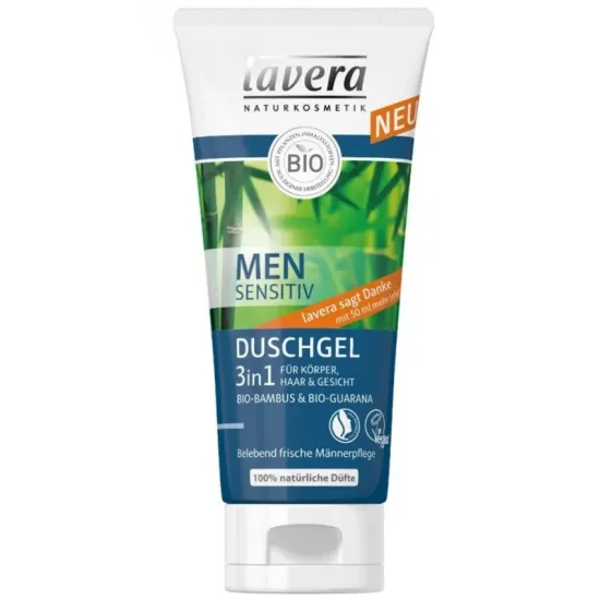 Men Sensitive Gel de dus 3 in 1, 200ml Lavera