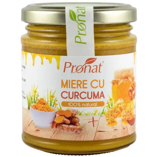 Miere cu curcuma, 220g Pronat