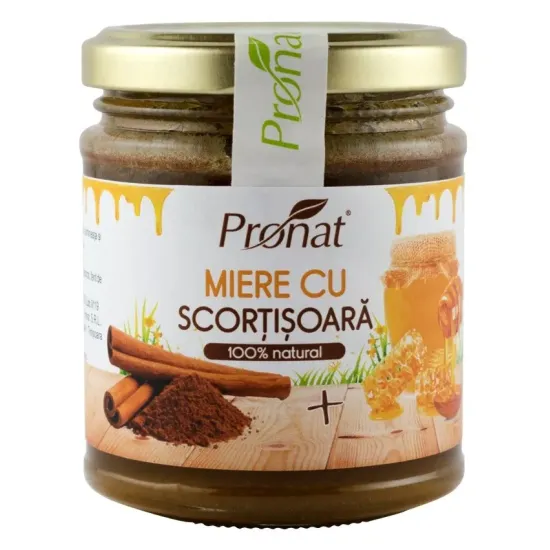 Miere cu scortisoara, 220g Pronat