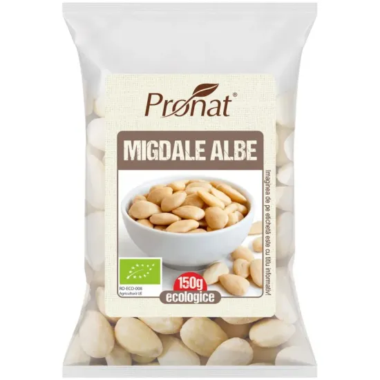 Migdale albe bio, 150g Pronat