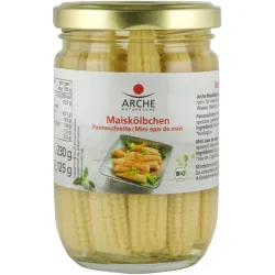 Mini porumb bio in saramura, 230g Arche Mini porumb bio in saramura, 230g Arche