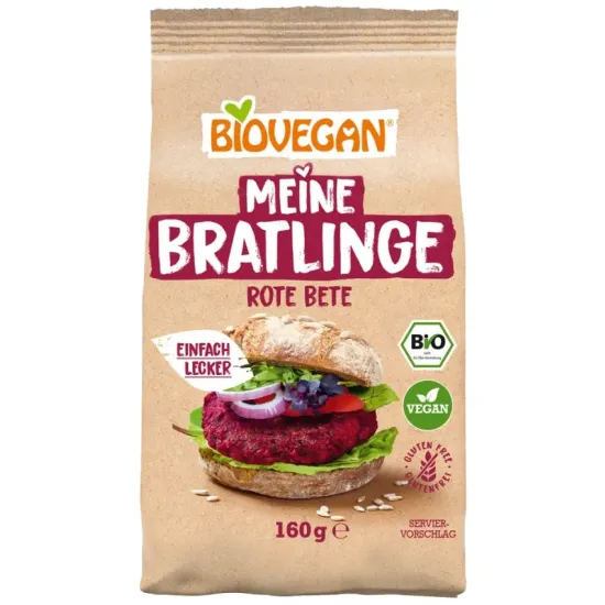 Mix bio pentru burger vegan cu sfecla rosie, 160g Biovegan