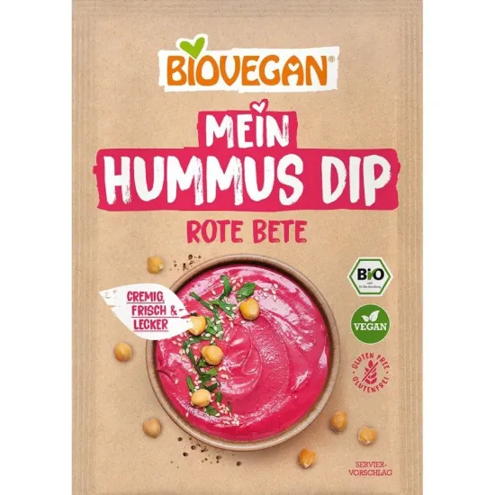 Mix bio pentru sos de hummus cu sfecla rosie, 55g Biovegan