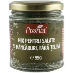 Mix de condimente pentru salate si mancaruri, fara telina, 55g Pronat Mix de condimente pentru salate si mancaruri, fara telina, 55g Pronat