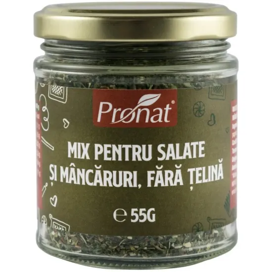 Mix de condimente pentru salate si mancaruri, fara telina, 55g Pronat