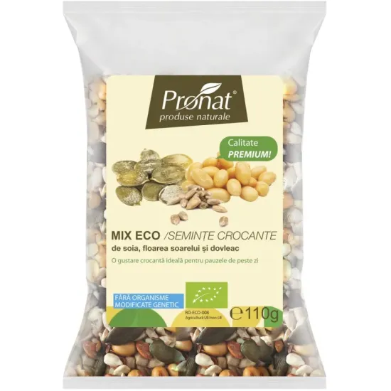 Mix seminte crocante bio, 110g Pronat