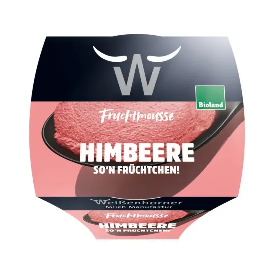 Mousse bio de zmeura, 80g Weisenhorner Milch Manufaktur