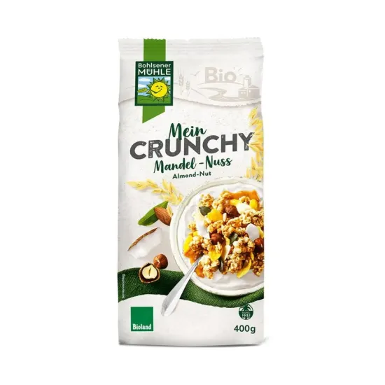 Musli bio Crunchy cu migdale si alune, 400g Bohlsener Muhle