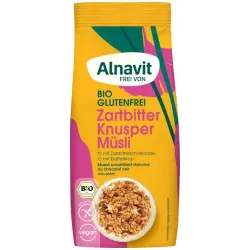 Musli crocant cu ciocolata neagra fara gluten, bio, 300g Alnavit Musli crocant cu ciocolata neagra fara gluten, bio, 300g Alnavit