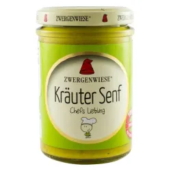 Mustar bio cu verdeturi de Provence, 160ml Zwergenwiese Mustar bio cu verdeturi de Provence, 160ml Zwergenwiese