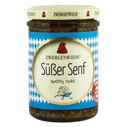 Mustar bio dulce cu seminte de mustar, 160ml Zwergenwiese Mustar bio dulce cu seminte de mustar, 160ml Zwergenwiese