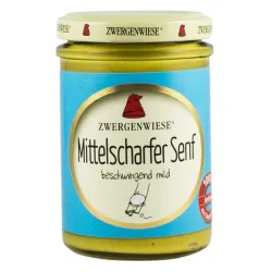 Mustar bio mediu iute, 160ml Zwergenwiese Mustar bio mediu iute, 160ml Zwergenwiese