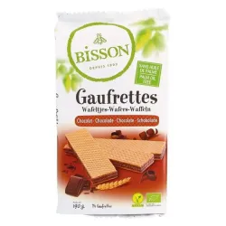 Napolitane bio cu ciocolata, 190g Bisson Napolitane bio cu ciocolata, 190g Bisson