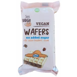 Napolitane cu cacao si alune de padure bio 120g Super Fudgio Napolitane cu cacao si alune de padure bio 120g Super Fudgio