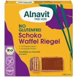 Napolitane cu ciocolata fara gluten, bio, 75g Alnavit Napolitane cu ciocolata fara gluten, bio, 75g Alnavit