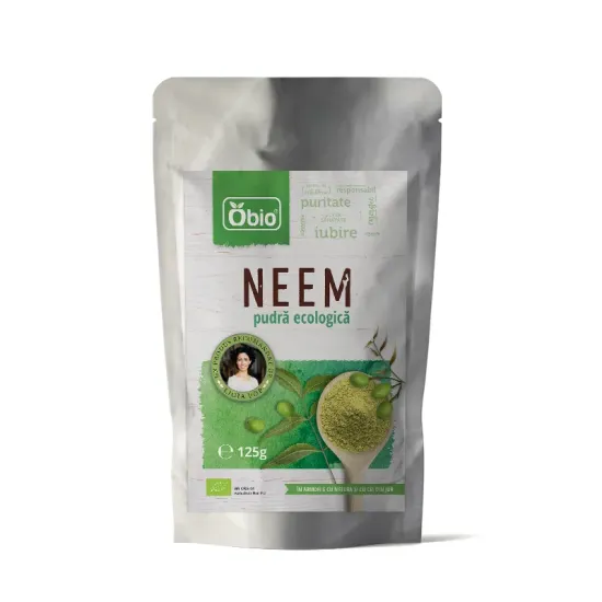 Neem pulbere raw eco 125g OBIO