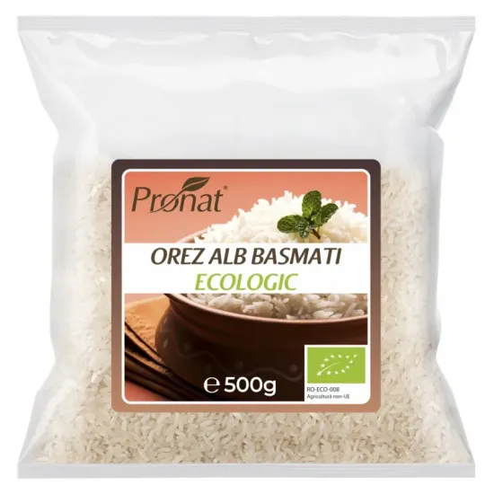 Orez alb basmati bio, 500g Pronat