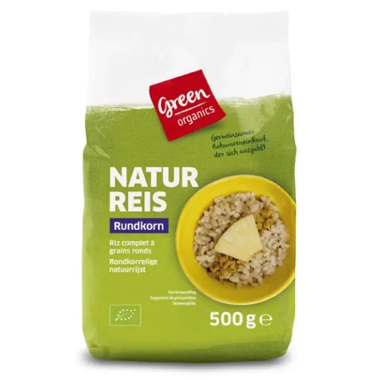 Orez brun bob rotund (GreenOrganics) eco 500g