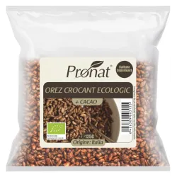 Orez expandat crocant cu cacao, bio 125g Pronat Orez expandat crocant cu cacao, bio 125g Pronat