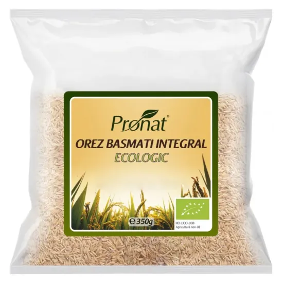 Orez integral basmati bio, 350g Pronat