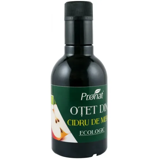 Otet bio din cidru de mere 5% aciditate, 250ml Pronat