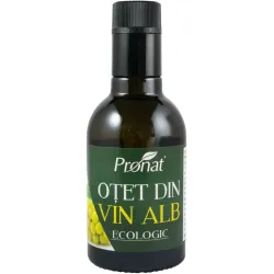 Otet bio din vin alb 12% aciditate, 250ml Pronat