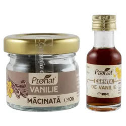 Pachetul Esenta de vanilie + Vanilie macinata Pronat Pachetul Esenta de vanilie + Vanilie macinata Pronat