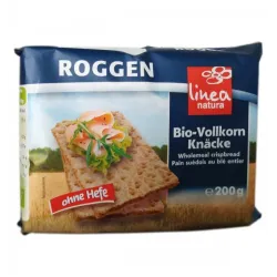 Paine bio crocanta din faina integrala de secara, 200g Linea Natura Paine bio crocanta din faina integrala de secara, 200g Linea Natura