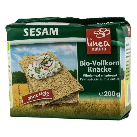 Paine bio crocanta din faina integrala de secara cu susan, 200g Linea Natura