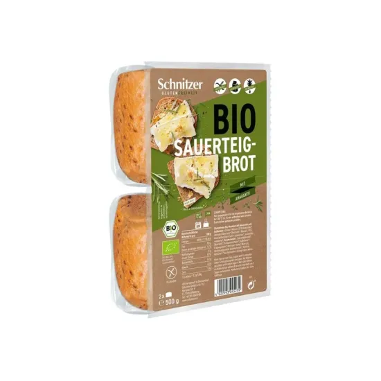 Paine bio cu maia si amarant, fara gluten, 500g Schnitzer gluten free