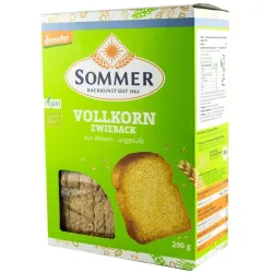 Paine integrala bio din grau, crocanta, neindulcita, demeter 200g Sommer Paine integrala bio din grau, crocanta, neindulcita, demeter 200g Sommer
