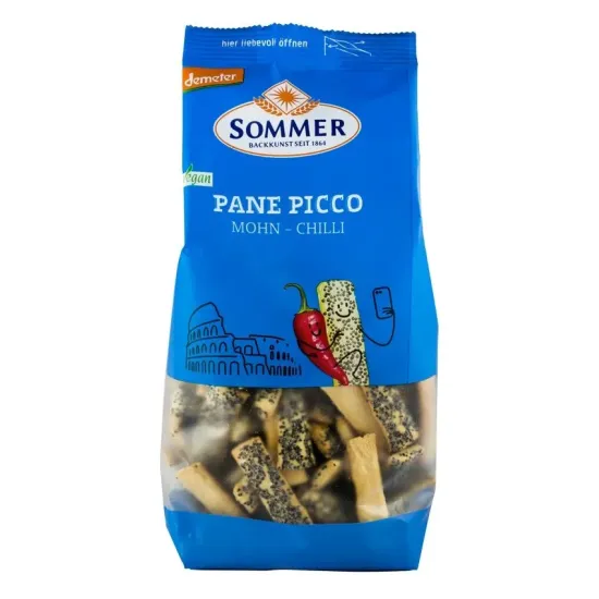 Pane Picco cu mac si chili, bio si demeter 150g Sommer