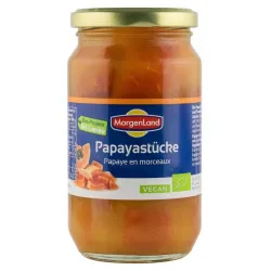 Papaya bio in suc de ananas, 350g Morgenland