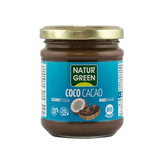 Pasta bio de cocos cu cacao, 200g Natur Green