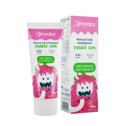 Pasta de dinti naturala pentru copii Bubble Gum 50ml Nordics